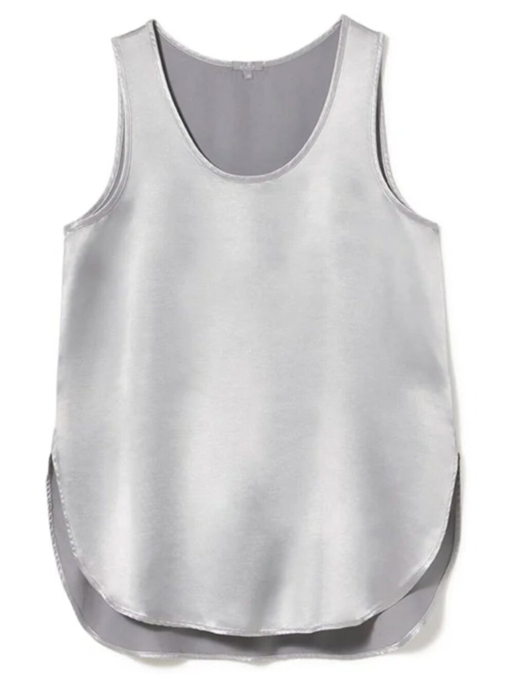 PJ Harlowe Jackie High Low Satin Cami Small Dark Silver